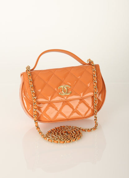Chanel Patent Mini Top Handle