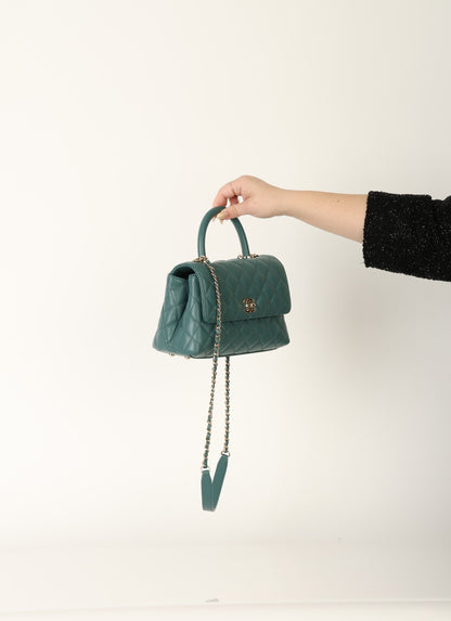 Chanel 21A Caviar Small Coco Handle