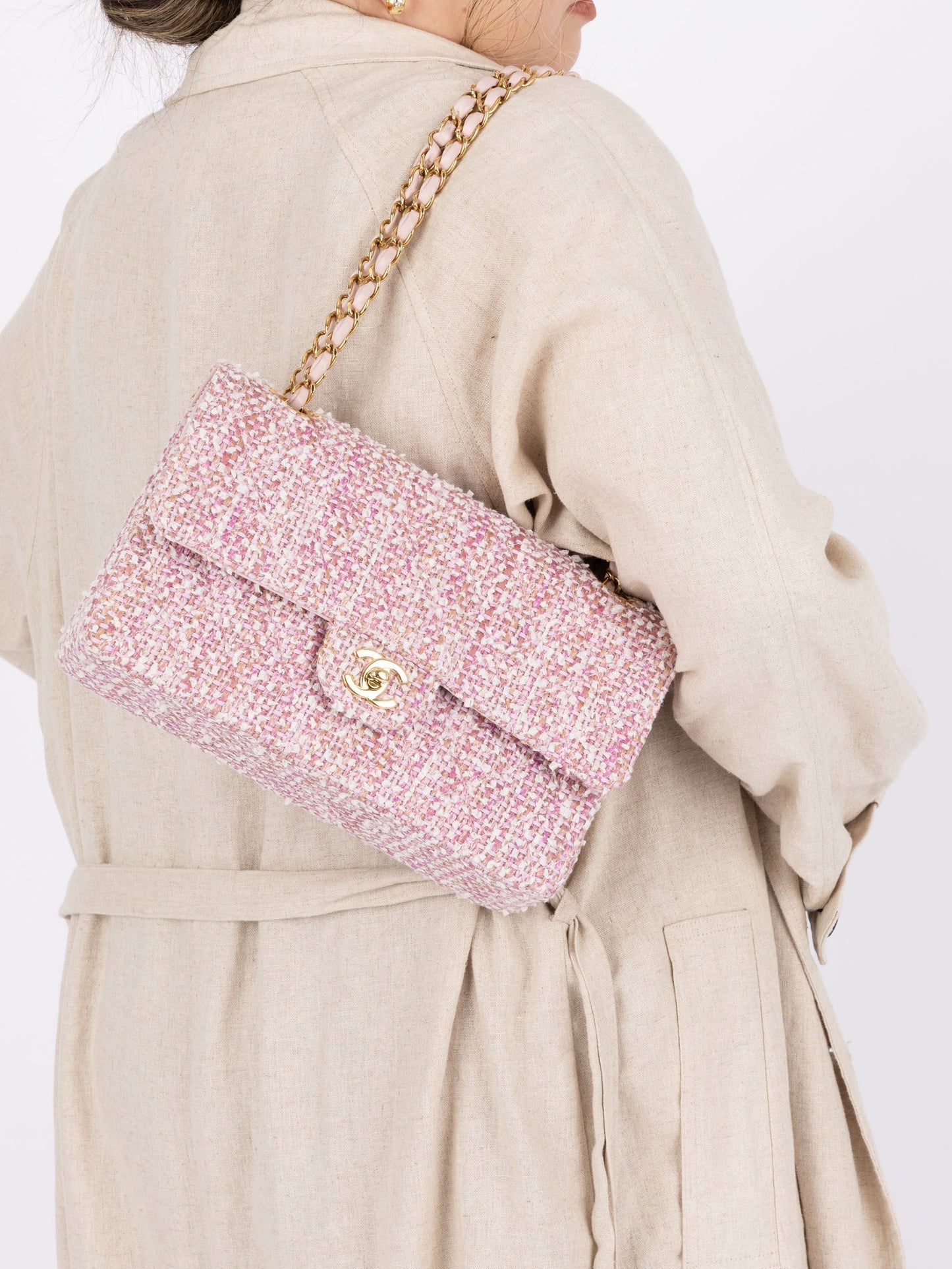 Chanel 2003 Tweed Medium Double Flap