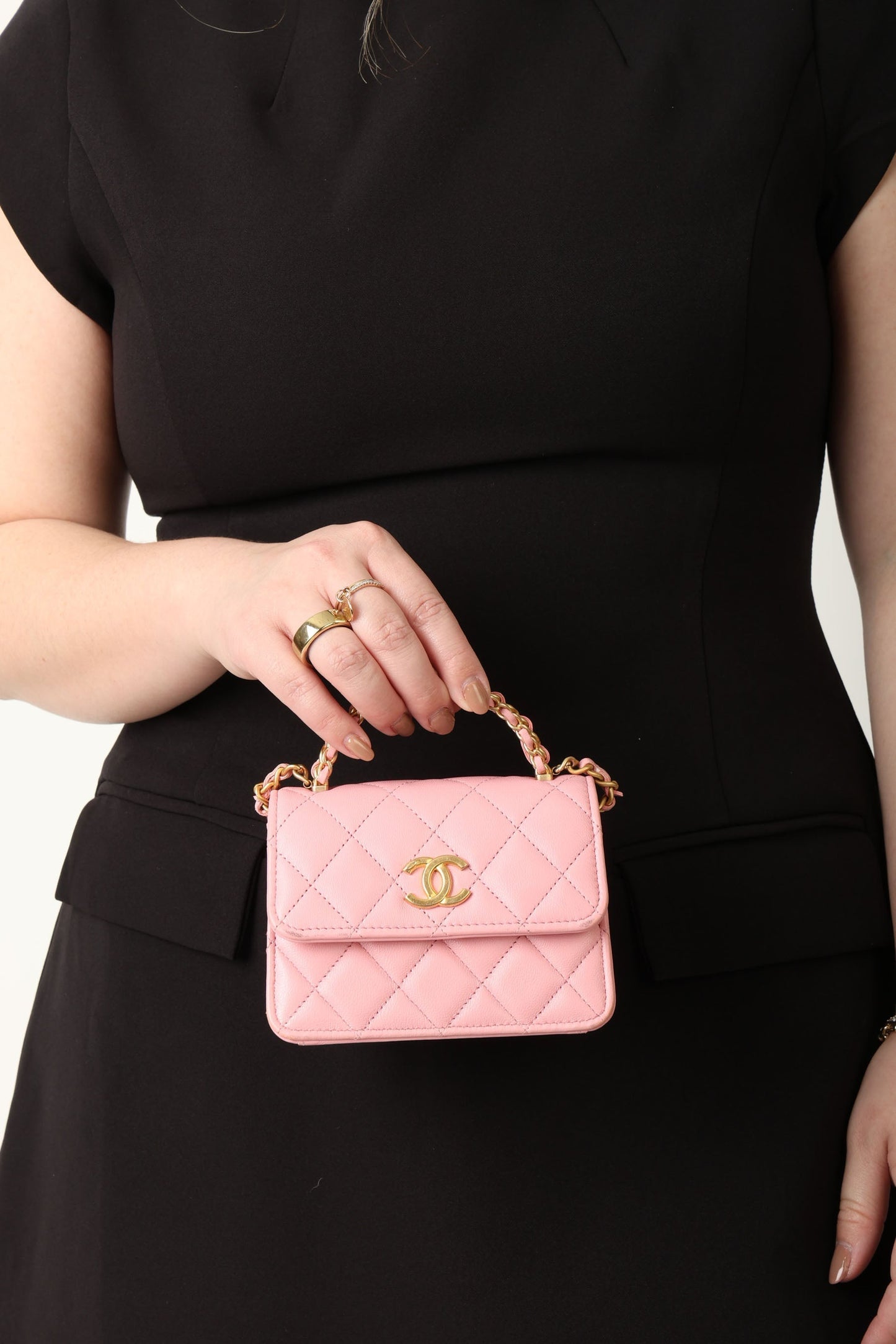 Chanel 2022 Lambskin Mini Top Handle