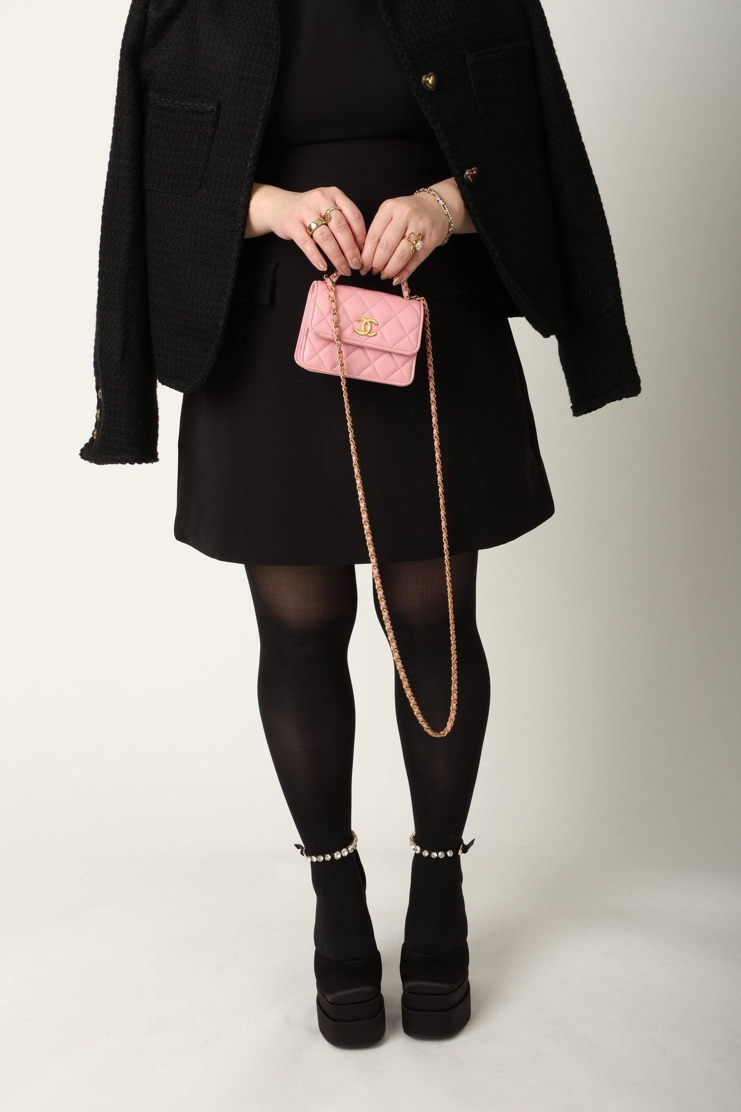 Chanel 2022 Lambskin Mini Top Handle