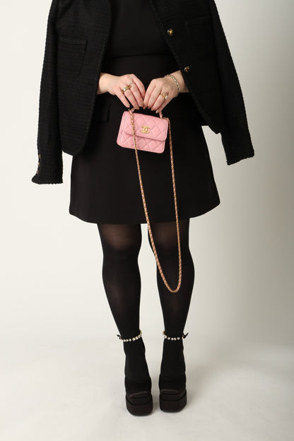 Chanel 2022 Lambskin Mini Top Handle