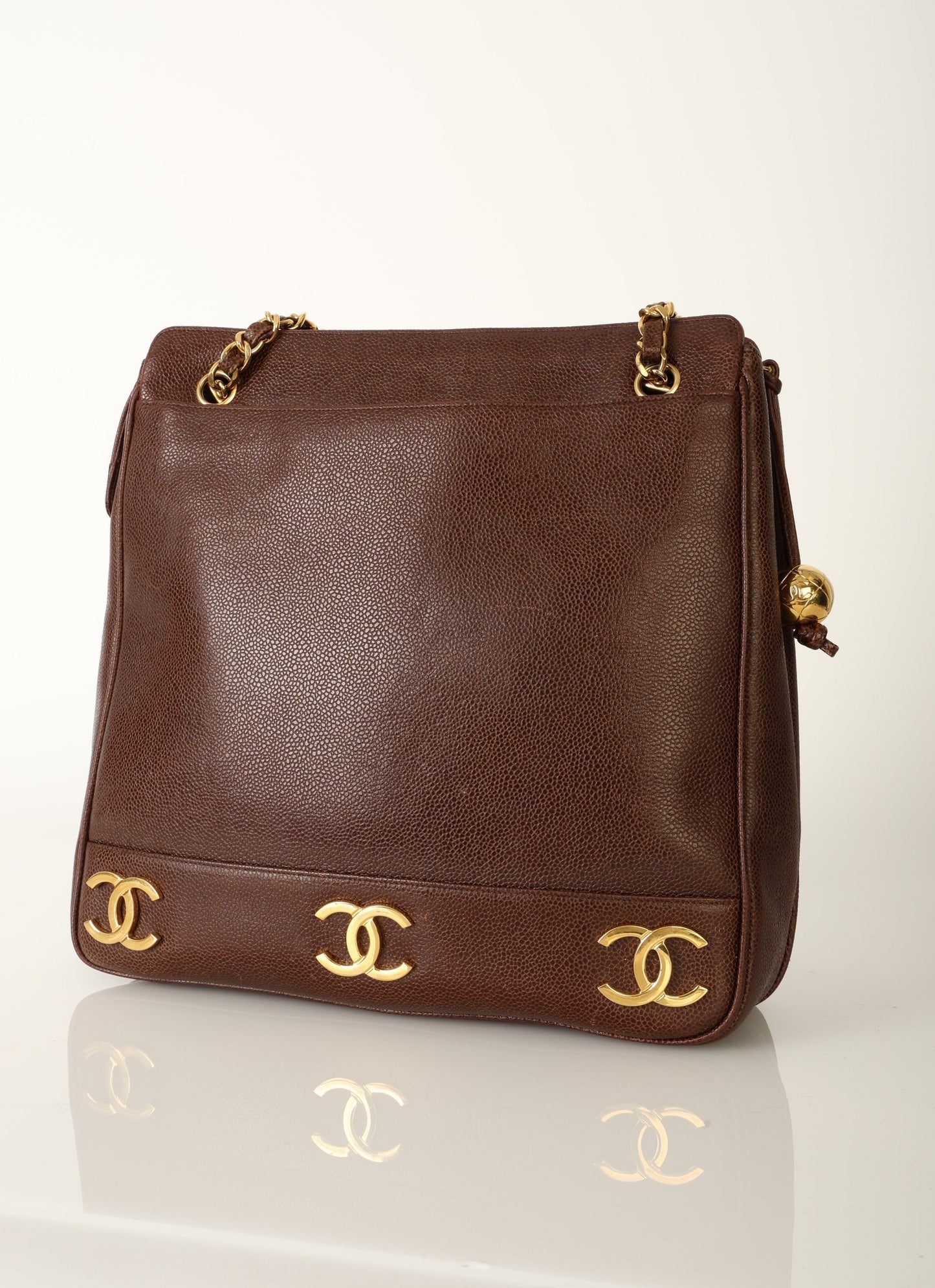 Chanel 1994 Caviar Logo Tote
