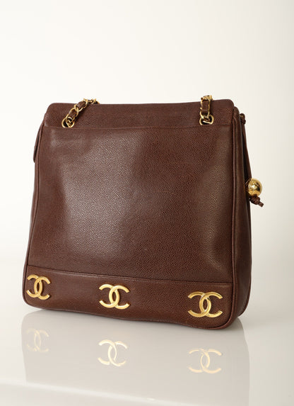 Chanel 1994 Caviar Logo Tote