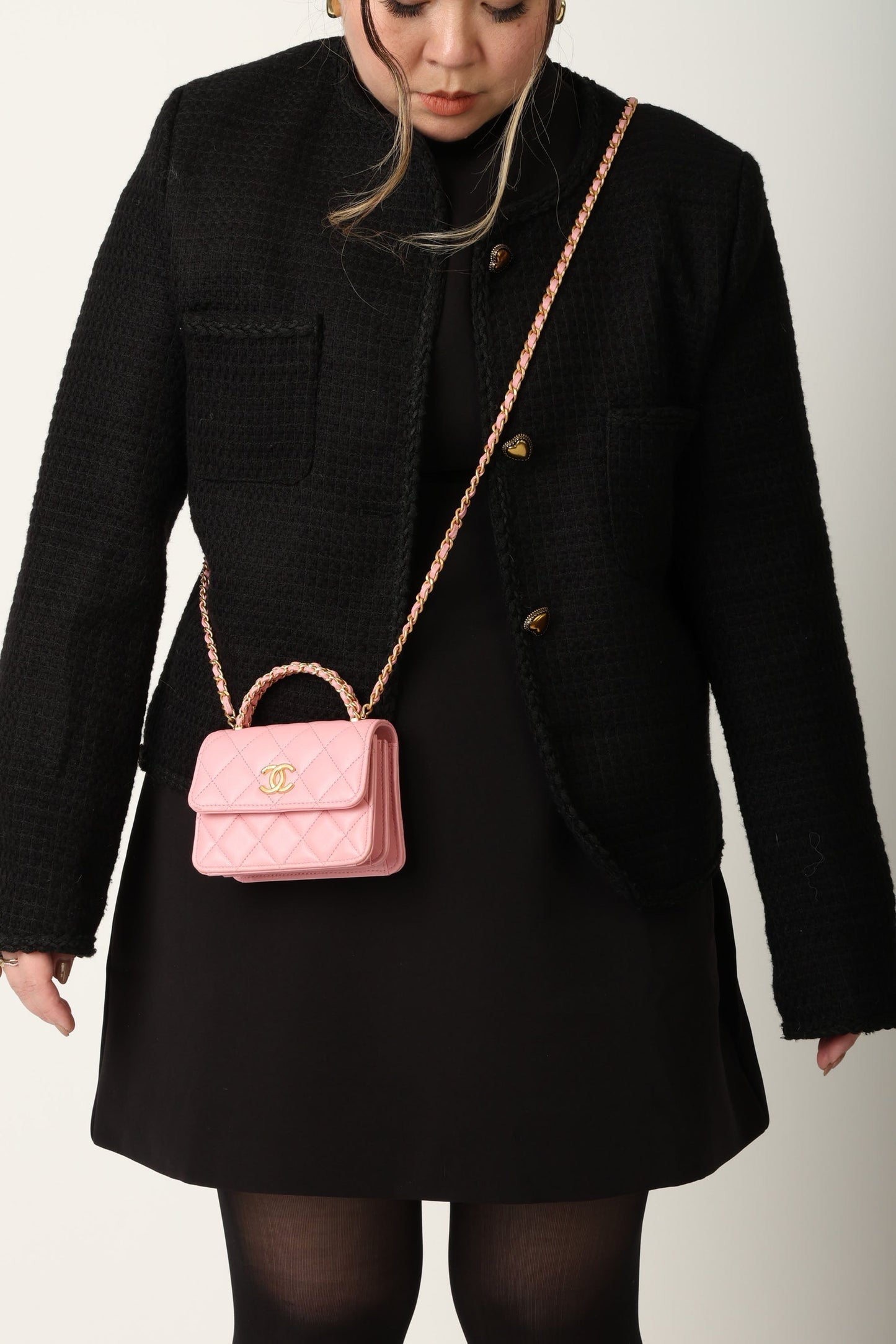 Chanel 2022 Lambskin Mini Top Handle