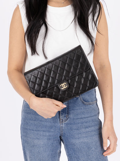 Chanel 1997 Lambskin Single Half Flap