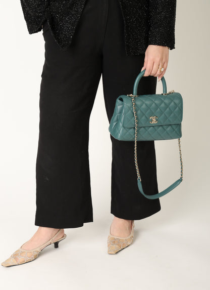 Chanel 21A Caviar Small Coco Handle