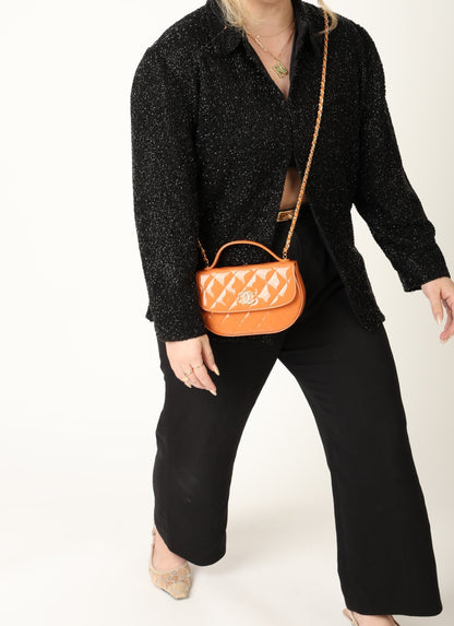 Chanel Patent Mini Top Handle