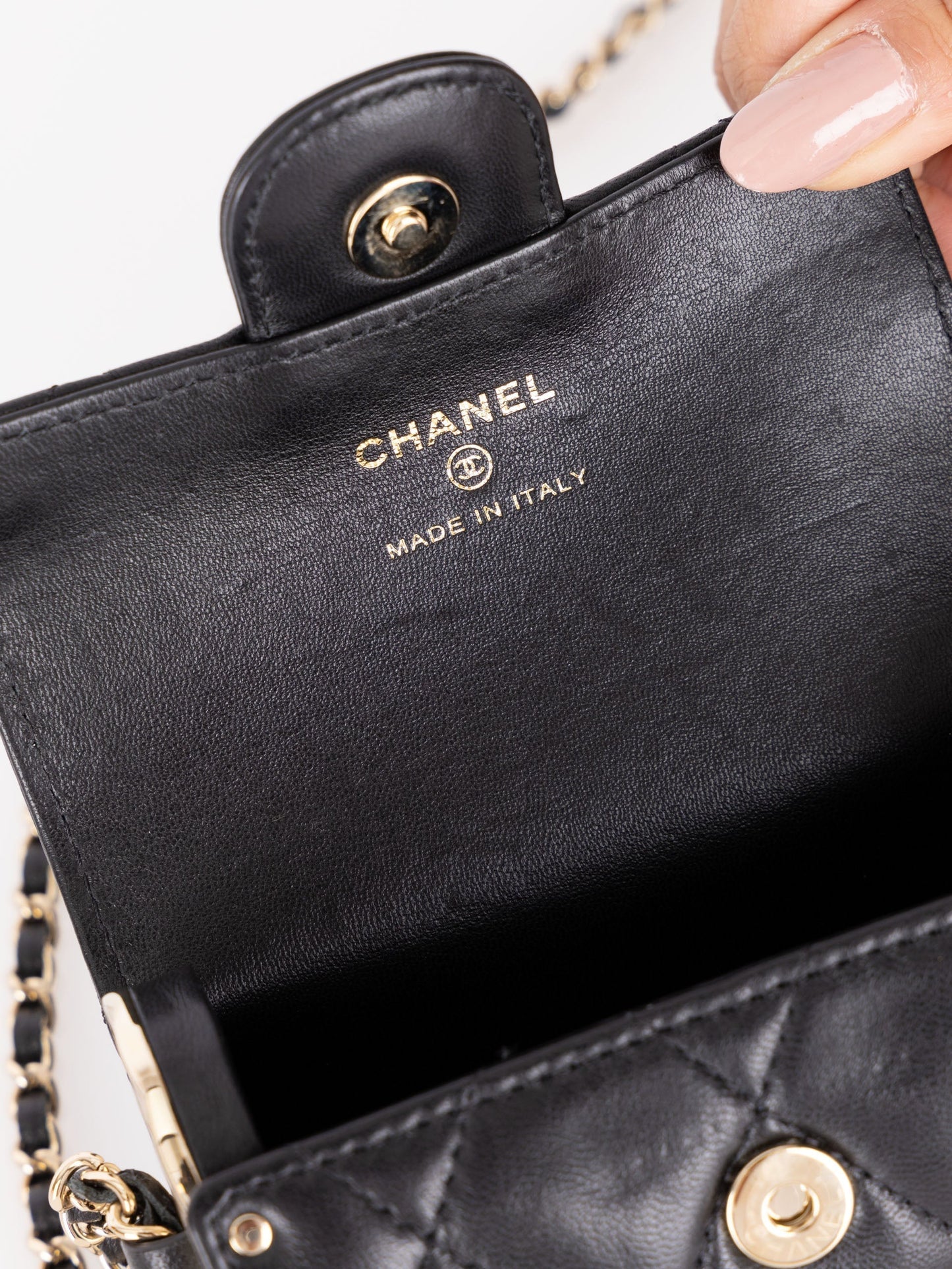 Chanel 2021 Lambskin Minaudi??re on Chain