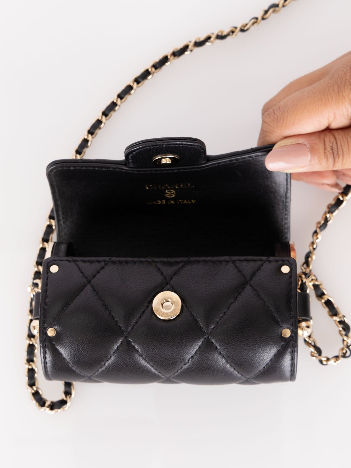 Chanel 2021 Lambskin Minaudi??re on Chain