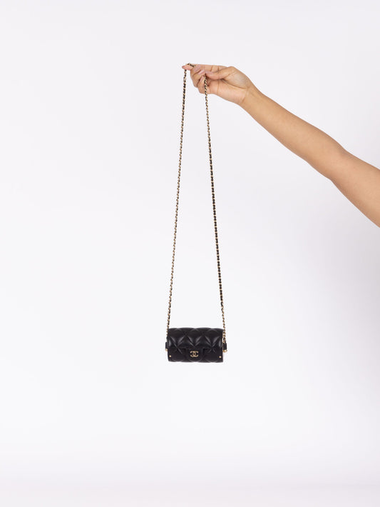Chanel 2021 Lambskin Minaudi??re on Chain
