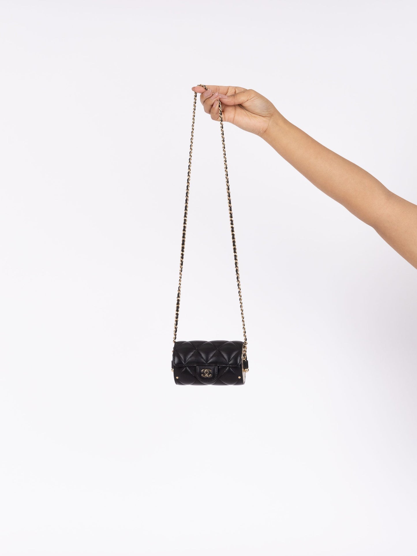 Chanel 2021 Lambskin Minaudi??re on Chain