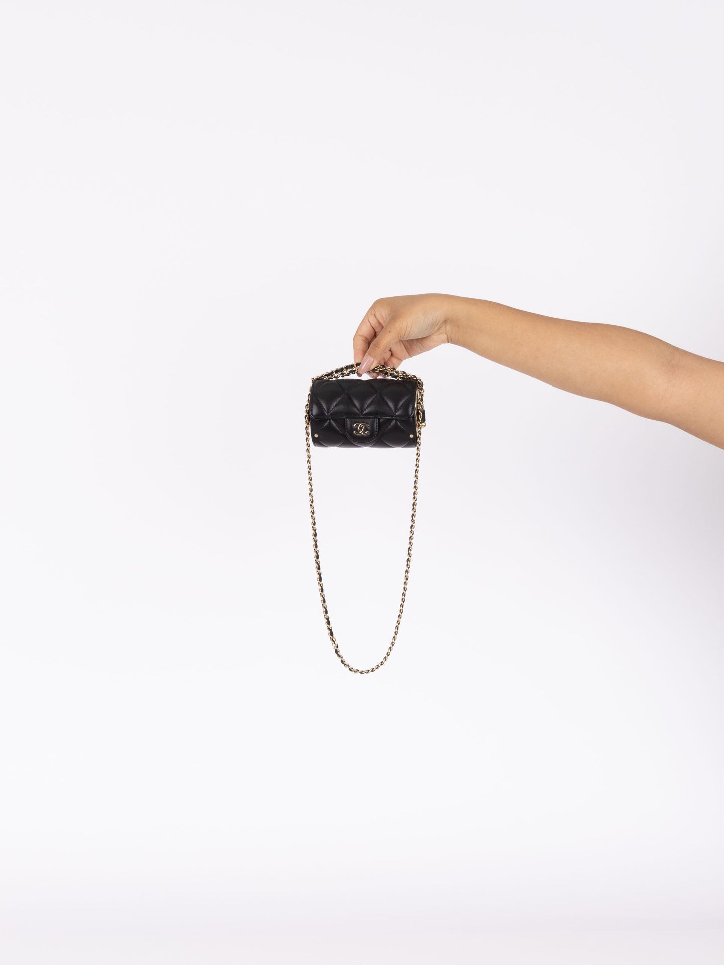 Chanel 2021 Lambskin Minaudi??re on Chain