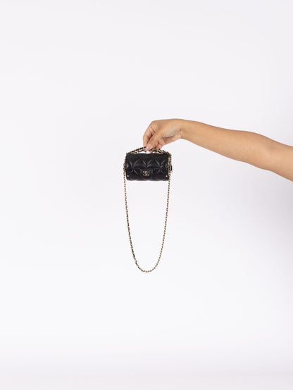 Chanel 2021 Lambskin Minaudi??re on Chain