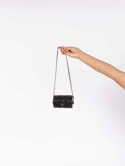 Chanel 2021 Lambskin Minaudi??re on Chain