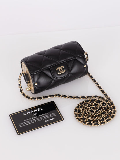 Chanel 2021 Lambskin Minaudi??re on Chain