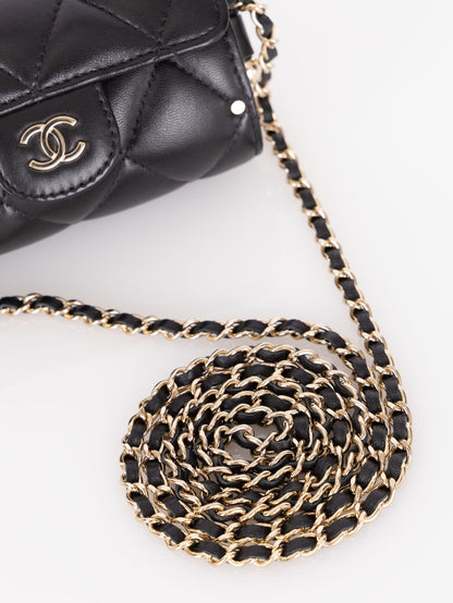 Chanel 2021 Lambskin Minaudi??re on Chain