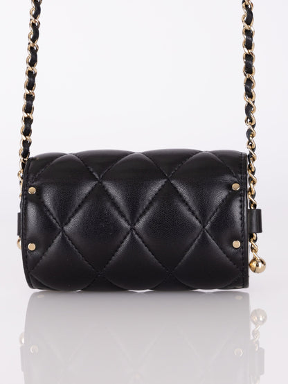 Chanel 2021 Lambskin Minaudi??re on Chain