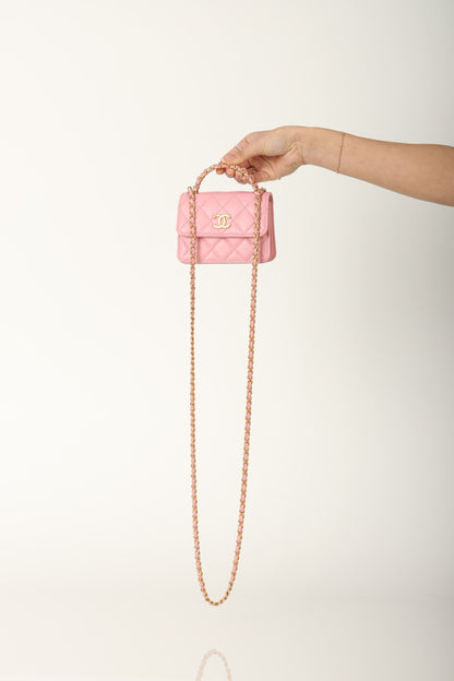 Chanel 2022 Lambskin Mini Top Handle