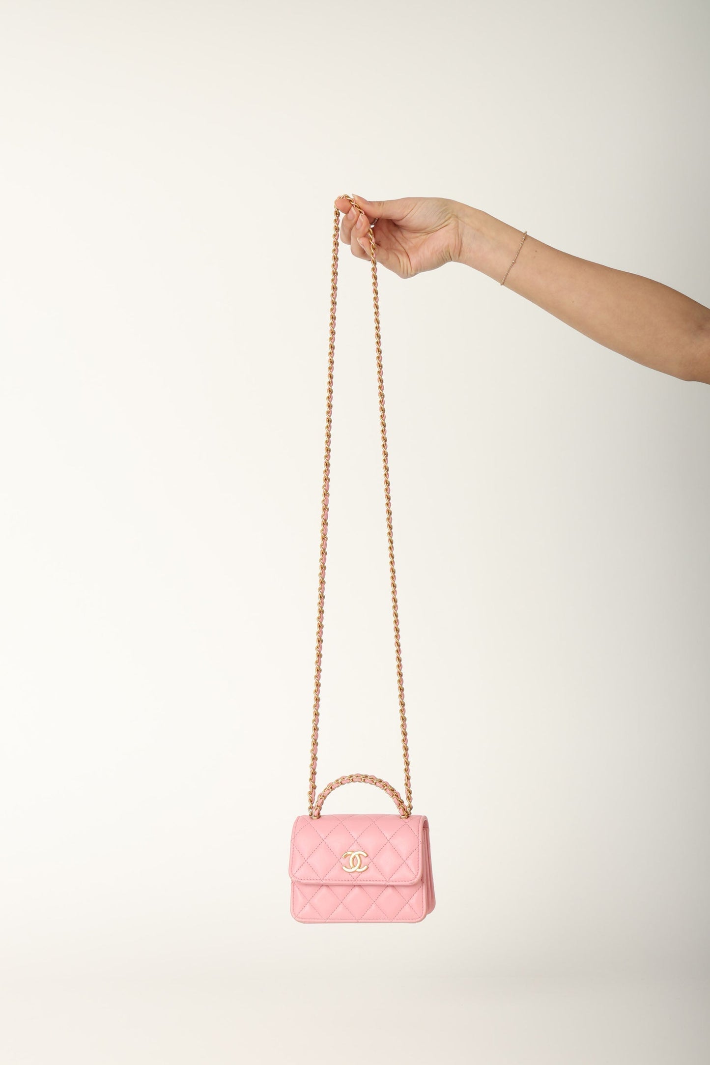 Chanel 2022 Lambskin Mini Top Handle