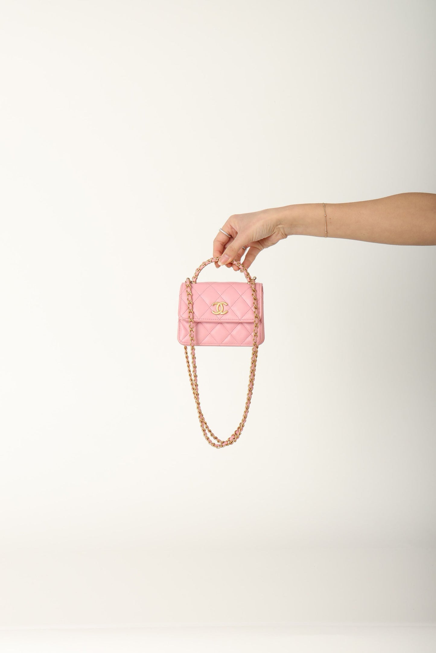 Chanel 2022 Lambskin Mini Top Handle