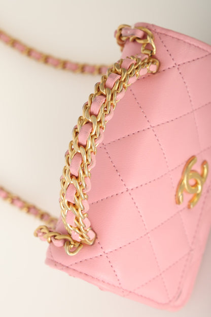 Chanel 2022 Lambskin Mini Top Handle