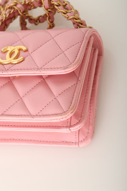 Chanel 2022 Lambskin Mini Top Handle