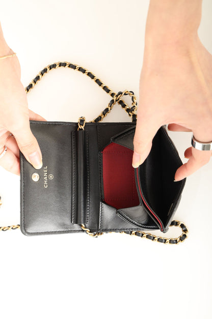 Chanel 2021 Lambskin Pearl Bracelet Bag