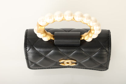 Chanel 2021 Lambskin Pearl Bracelet Bag