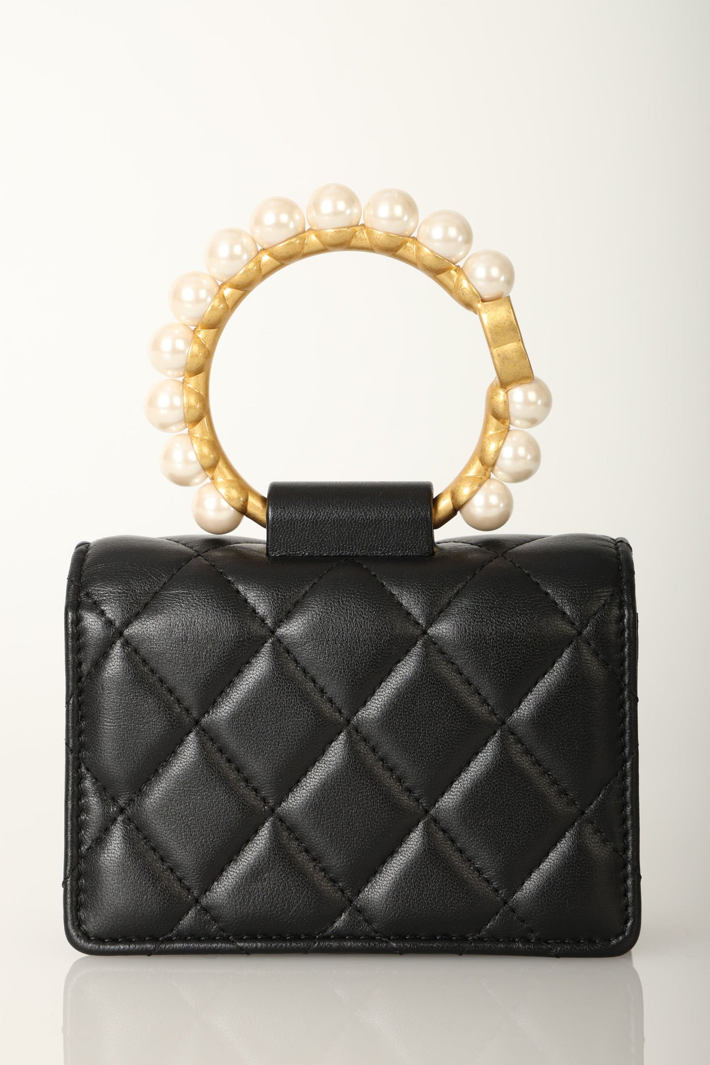Chanel 2021 Lambskin Pearl Bracelet Bag