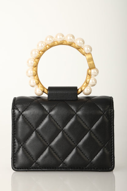 Chanel 2021 Lambskin Pearl Bracelet Bag