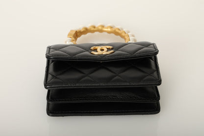 Chanel 2021 Lambskin Pearl Bracelet Bag