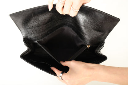 Chanel 2002 Caviar Clutch w/ Chain
