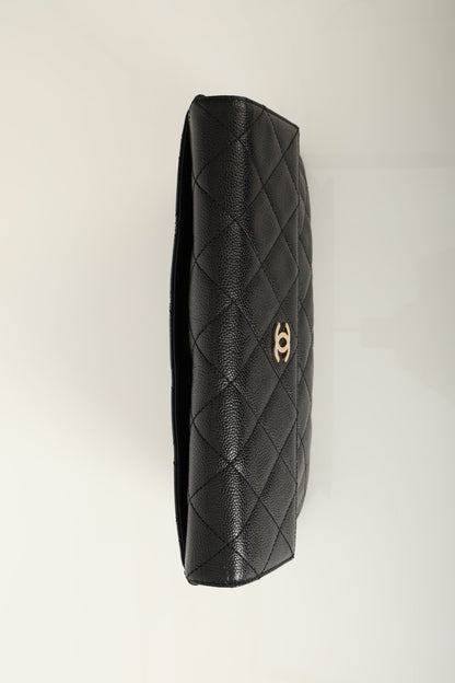 Chanel 2002 Caviar Clutch w/ Chain