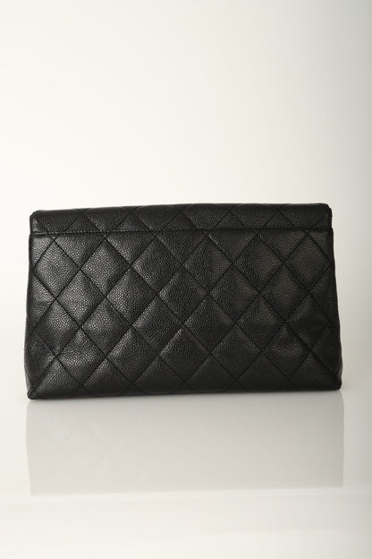 Chanel 2002 Caviar Clutch w/ Chain