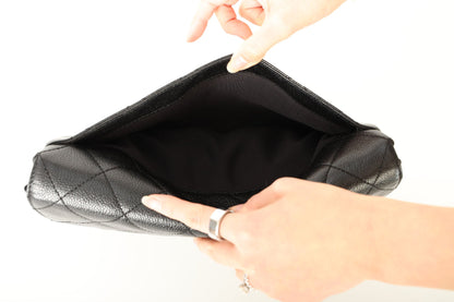 Chanel 2002 Caviar Clutch w/ Chain