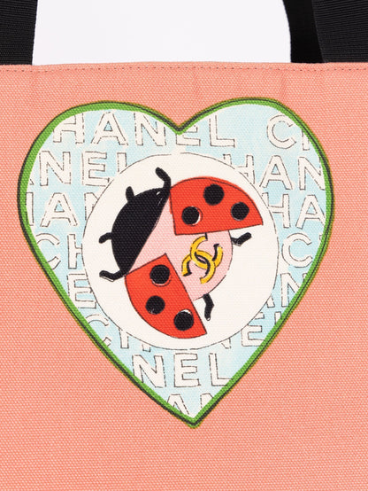 Chanel 2005 Canvas Coco Hearts Tote