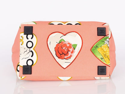 Chanel 2005 Canvas Coco Hearts Tote