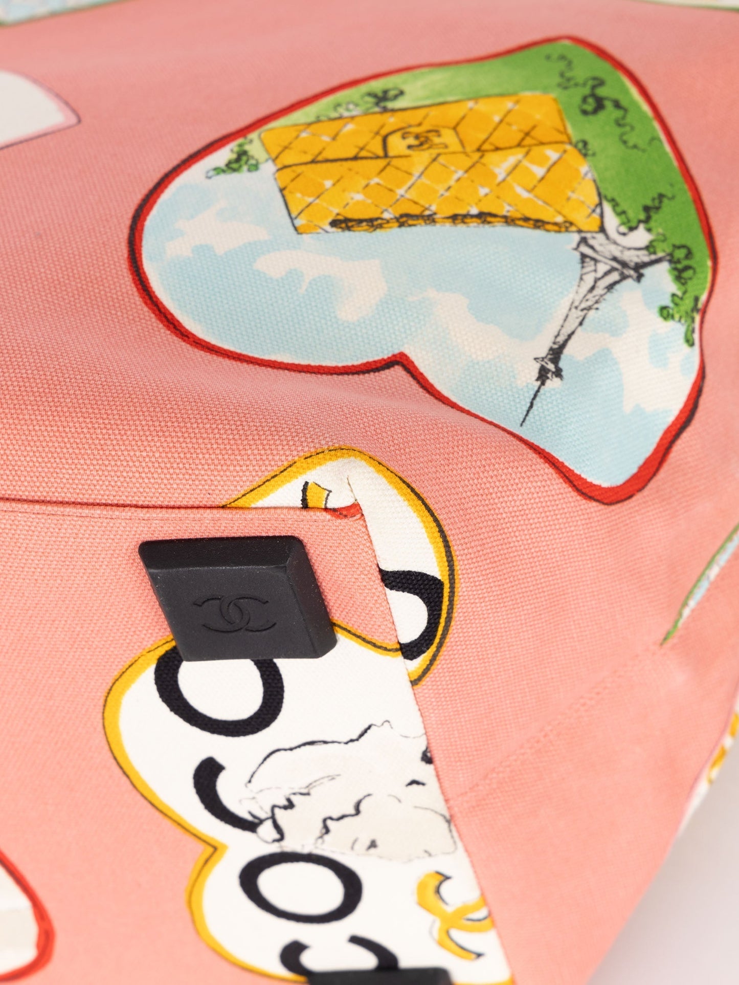 Chanel 2005 Canvas Coco Hearts Tote