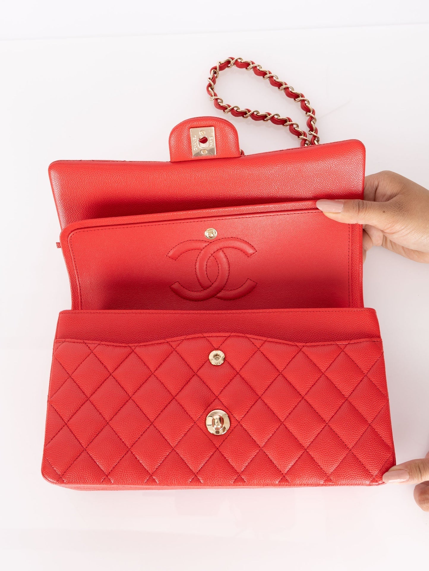 Chanel 2019 Caviar Medium Double Flap