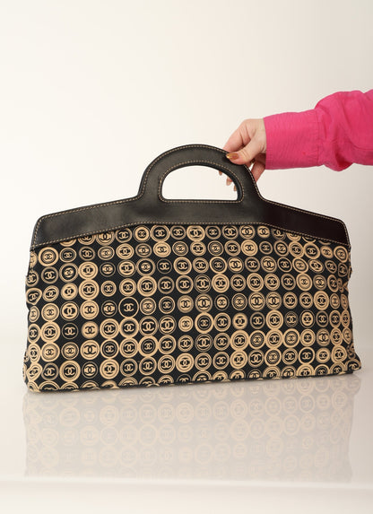 Chanel 2003 Jersey Logo Top Handle Bag