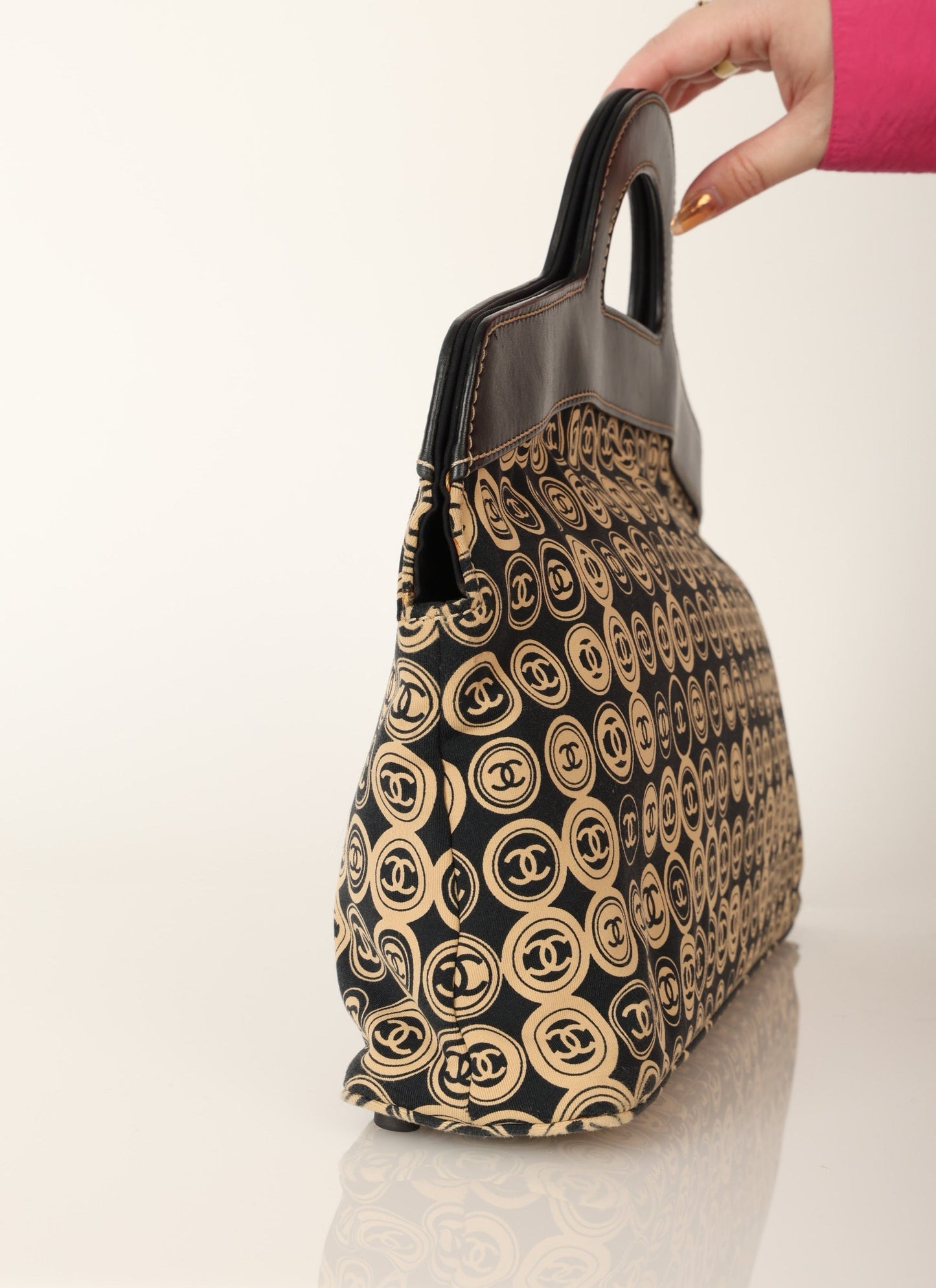 Chanel 2003 Jersey Logo Top Handle Bag