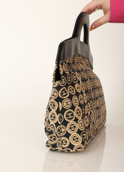 Chanel 2003 Jersey Logo Top Handle Bag