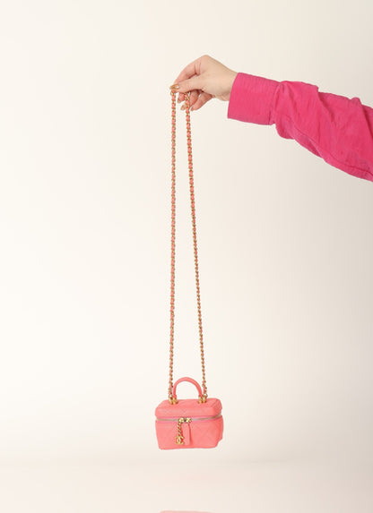 Chanel 2021 Caviar Top Handle Vanity