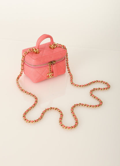 Chanel 2021 Caviar Top Handle Vanity