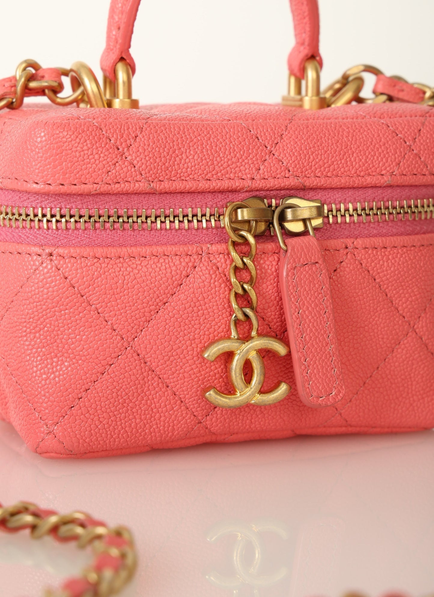Chanel 2021 Caviar Top Handle Vanity