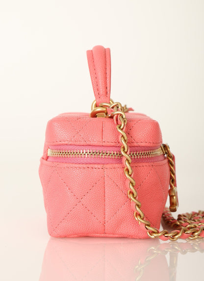 Chanel 2021 Caviar Top Handle Vanity