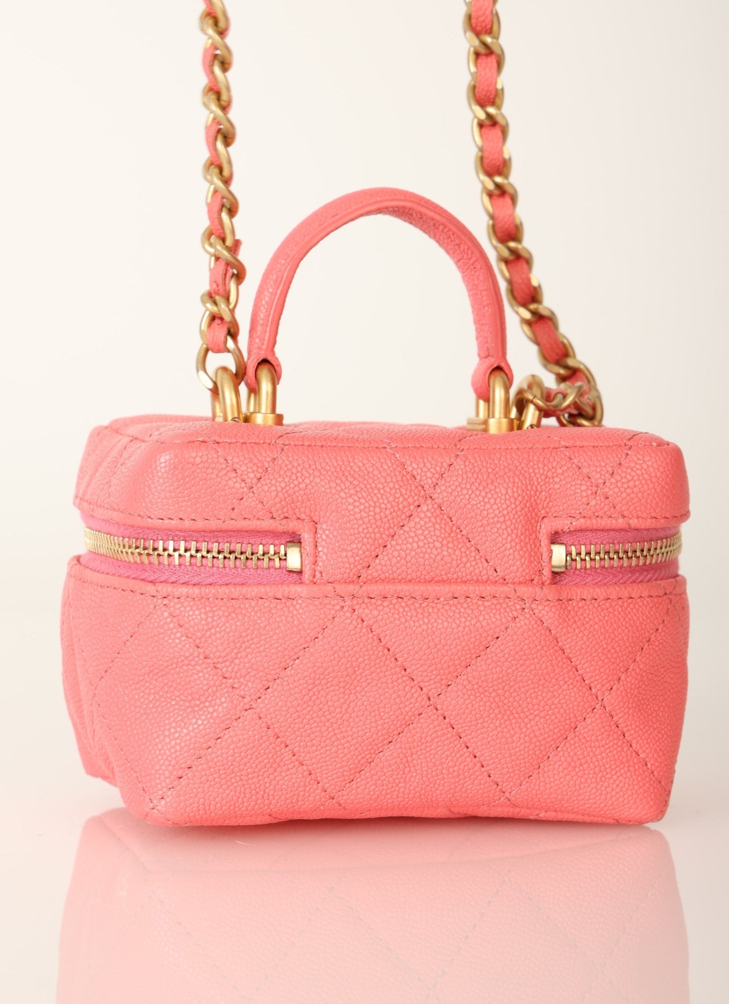 Chanel 2021 Caviar Top Handle Vanity