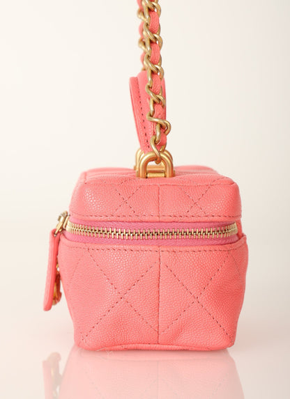 Chanel 2021 Caviar Top Handle Vanity