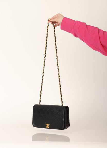 Chanel 1989 Lambskin Turnlock Medium Full Flap